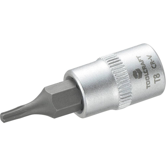 TOOLCRAFT T8 816078 T-Profil Hylsnyckel-bitsinsats T 8 1/4