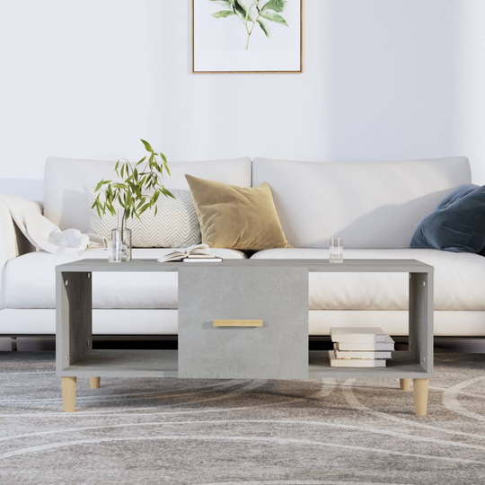 vidaXL Soffbord betonggrå 102x50x40 cm konstruerat trä