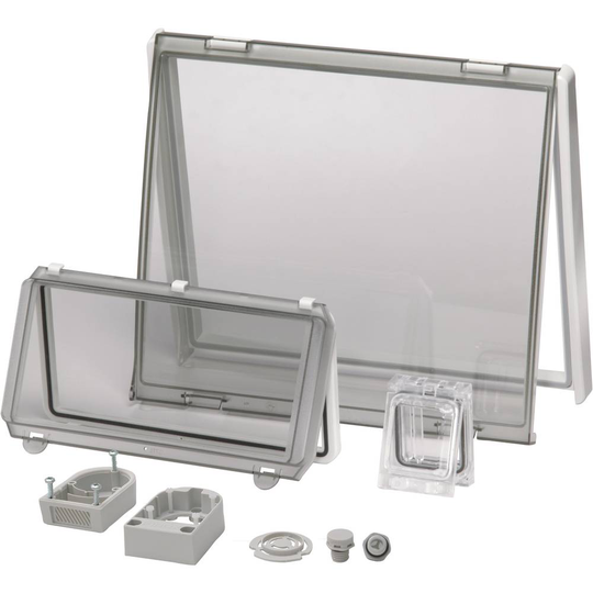 Höljeslock Transparent lock, med gångjärn (L x B) 60 mm x 77 mm Polykarbonat Klar Fibox L 02 1 st