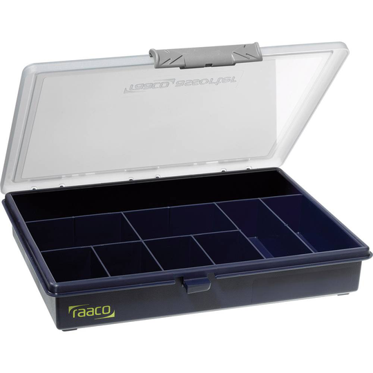 raaco Assorter 5-9 Låda (L x B x H) 240 x 195 x 43 mm Antal fack: 9 fast underavdelning