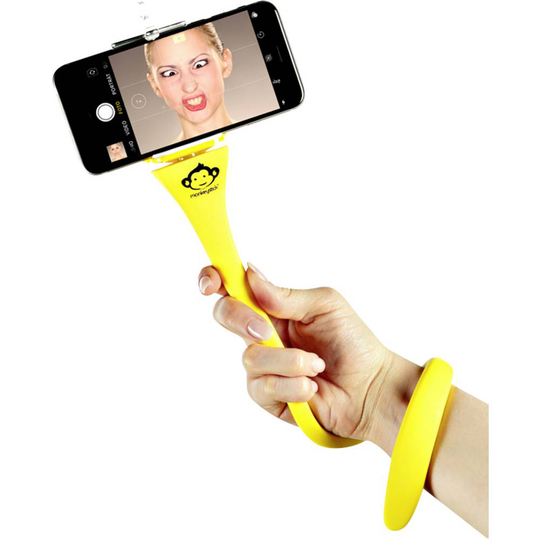 Selfie Stick Monkeystick SELMONKEYY Gul Bluetooth, inkl. smarthpone-hållare
