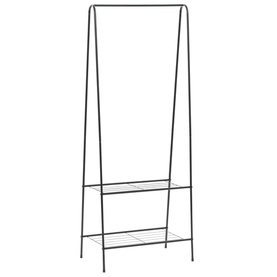 vidaXL Klädställning 59x35x150 cm svart