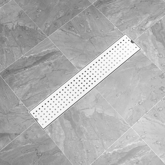 vidaXL Golvbrunn prickar 63x14 cm rostfritt stål