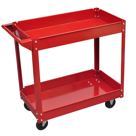 140154 vidaXL Workshop Tool Trolley 100 kg Red