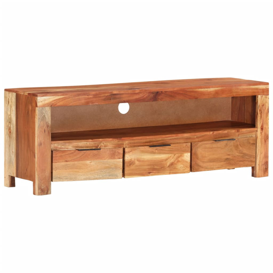 vidaXL TV-bänk 110x30x40 cm massivt akaciaträ