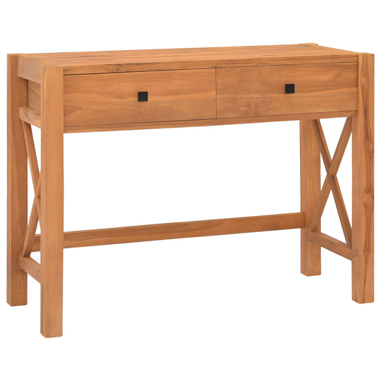 vidaXL Skrivbord med 2 lådor 100x40x75 cm återvunnen teak