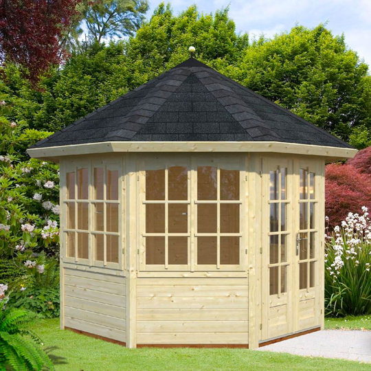Lusthus Veronica – 4 fönsterväggar Takpapp, 6,9 m²