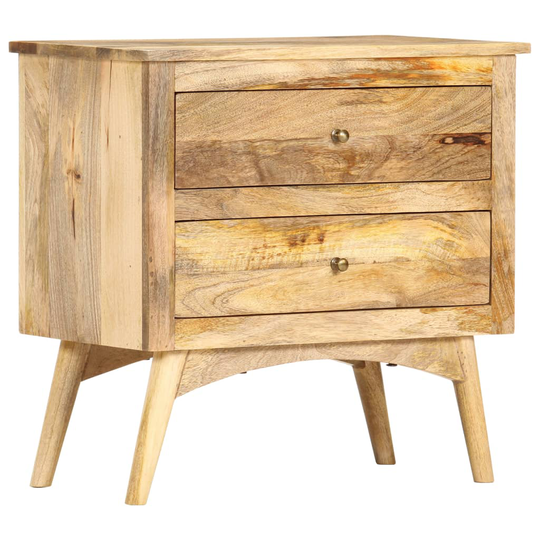 vidaXL Sängbord 65x35x60 cm massivt mangoträ
