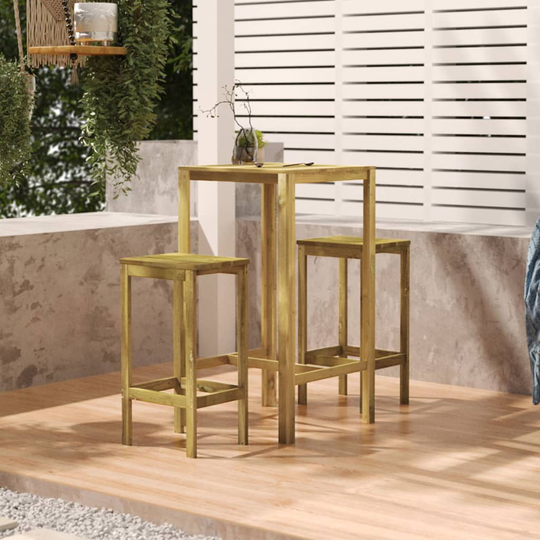 vidaXL Barbord 60x60x110 cm impregnerad furu