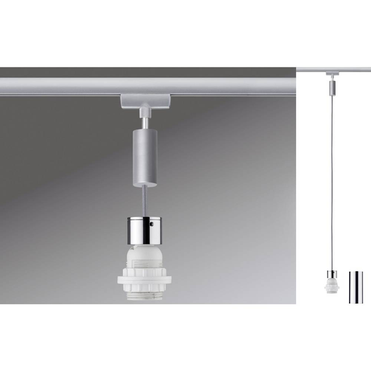 Paulmann PAULMANN Högvolt-skensystem Universal E27 20 W LED Krom, Krom (matt)