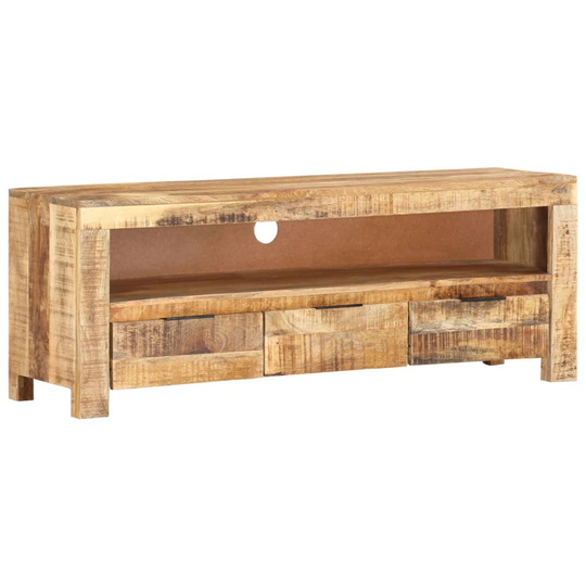vidaXL TV-bänk 110x30x40 cm grovt mangoträ
