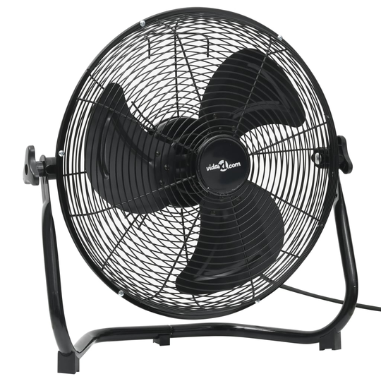 vidaXL Golvfläkt 3 hastigheter 45 cm 60 W svart