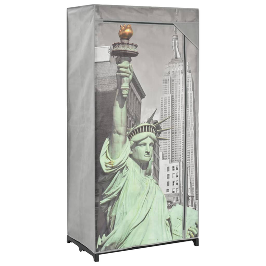 vidaXL Garderob New York 75x45x160 cm tyg