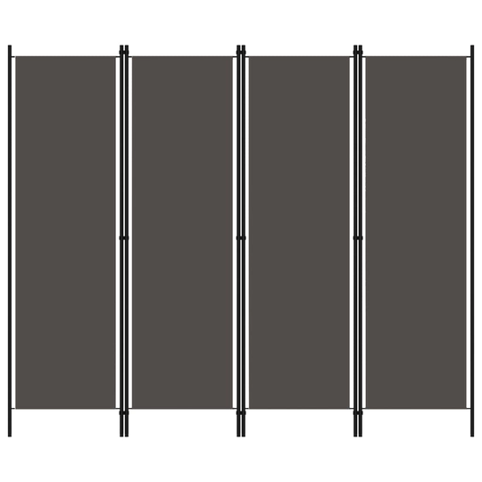 vidaXL Rumsavdelare 4 paneler antracit 200x180 cm