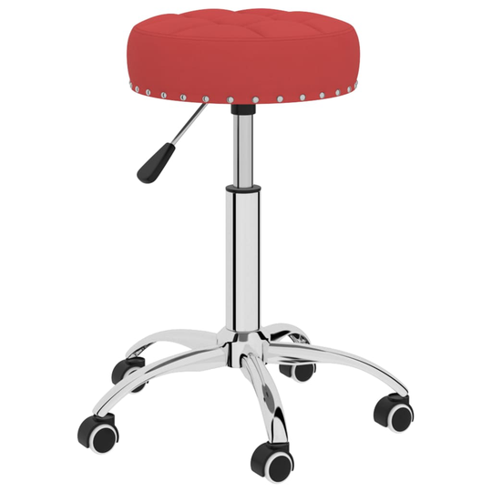 vidaXL Snurrbar massagepall vinröd tyg