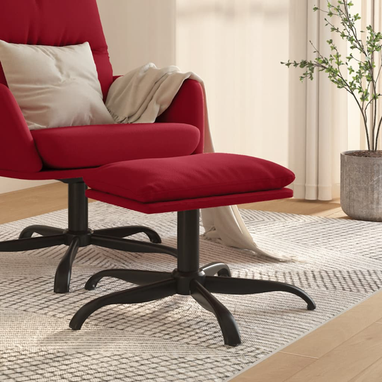 vidaXL Fotpall vinröd 60x60x39 cm sammet