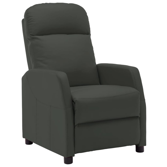 vidaXL Reclinerfåtölj antracit konstläder