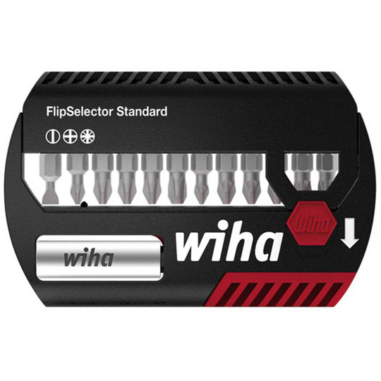 Wiha 39049 Bit-Set 13 delar Spår, Stjärnspår Phillips, Stjärnspår Pozidriv