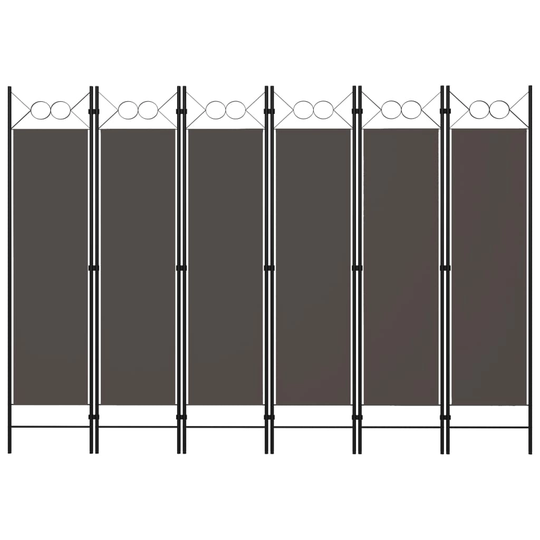vidaXL Rumsavdelare 6 paneler antracit 240x180 cm