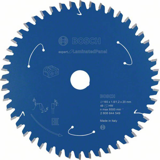 Bosch 2608644549 2608644549 Cirkelsågblad 165 x 20 mm Antal tänder (per tum): 48 1.00 st