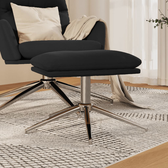 vidaXL Fotpall svart 60x60x39 cm mikrofibertyg