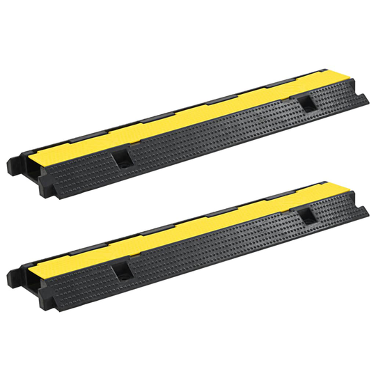 vidaXL Kabelskydd 2 st 1 kanal gummi 100 cm