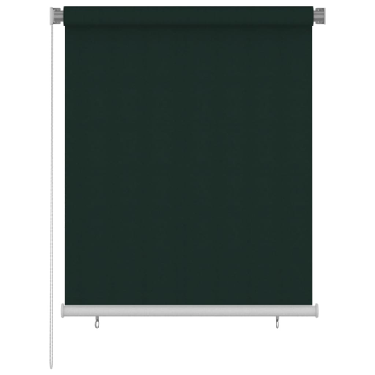 vidaXL Rullgardin utomhus 120x140 cm mörkgrön HDPE