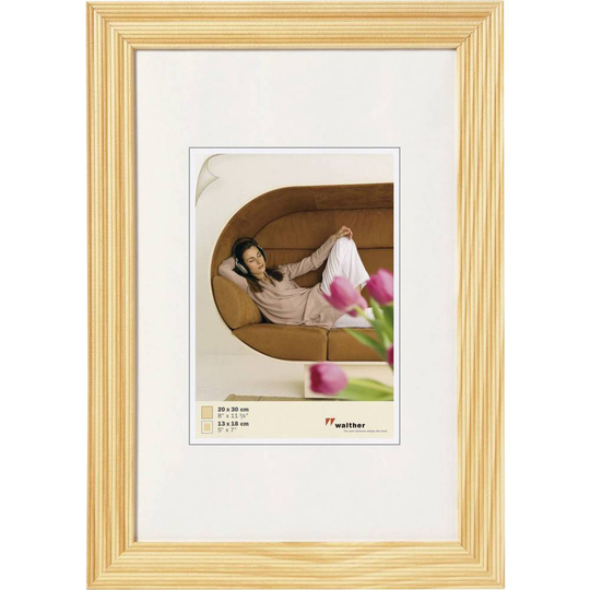 walther+ design Växelram akryl HI030H Pappersformat: 20 x 30 cm Ljusbrun