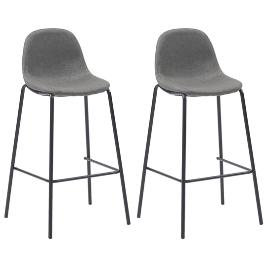 vidaXL Barstolar 2 st taupe tyg