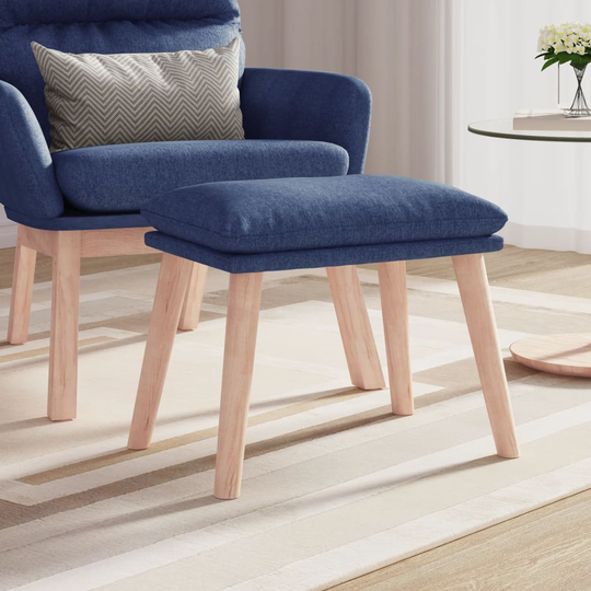 vidaXL Fotpall blå 45x29,5x39 cm tyg