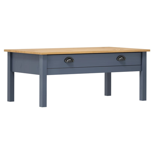 vidaXL Soffbord Hill Range grå 100x55x40 cm massiv furu