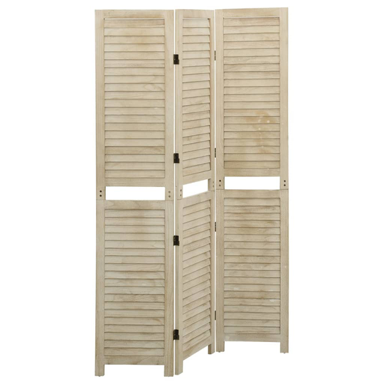vidaXL Rumsavdelare 3 paneler 105x165 cm massivt trä paulownia