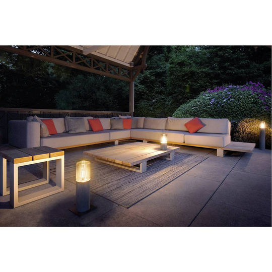 Utomhusmarkbelysning LED E27 23 W SLV Lisene Pole 1000665 Grå, Rökfärgad