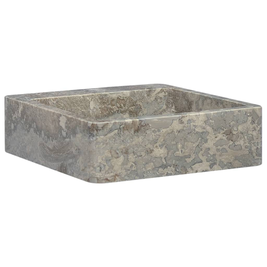 vidaXL Handfat grå 40x40x12 cm marmor
