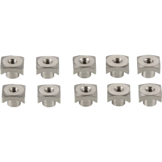 Modelcraft Aluminium Räfflad mutter M2 Set 10 st Silver