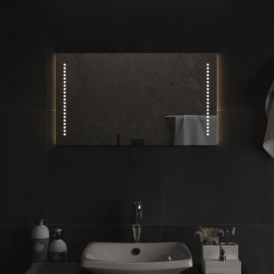 vidaXL Badrumsspegel LED 40x70 cm