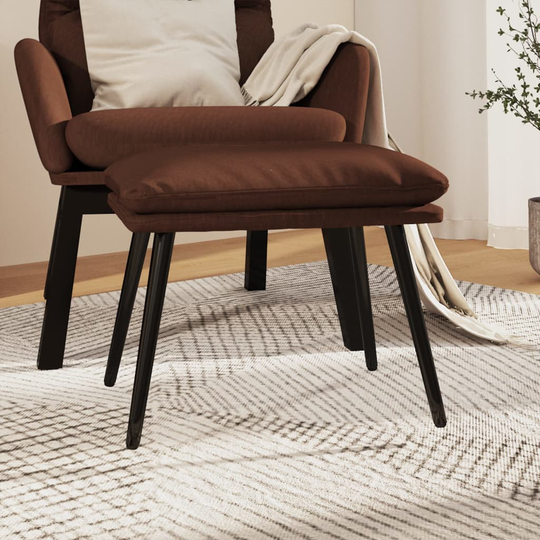 vidaXL Fotpall brun 45x29,5x39 cm glansig konstläder