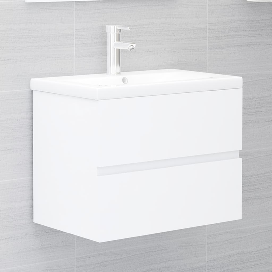 vidaXL Tvättställsskåp vit 60x38,5x45 cm spånskiva