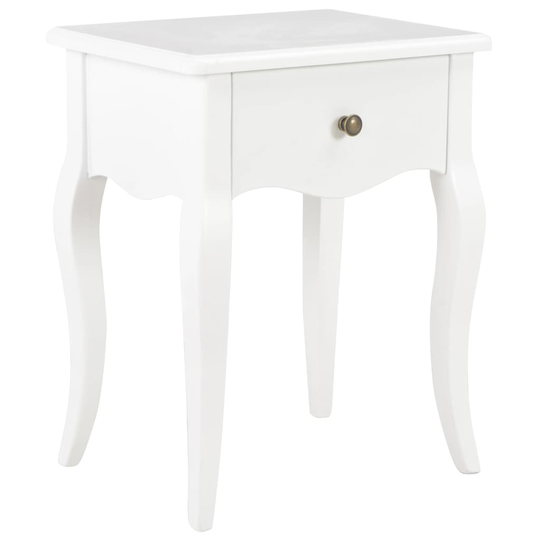 vidaXL Sängbord vit 40x30x50 cm massiv furu