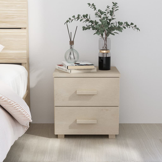 vidaXL Sängbord honungsbrun 40x35x44,5 cm massiv furu