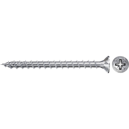 Fischer Power-Fast II CZF 670188 Spånskivs-skruv 4 mm 20 mm Stjärnskruvmejsel Pozidrivspår Stål galvaniskt förzinkad 300 st
