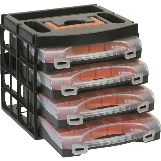 Alutec Alutec Sortimentlåda-set (L x B x H) 322 x 279 x 297 mm Antal fack: 16 rörlig underavdelning