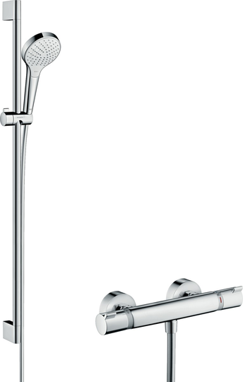 Hansgrohe Duschsystem Croma Select S Vario Med Ecostat Comfort - Krom / Vit