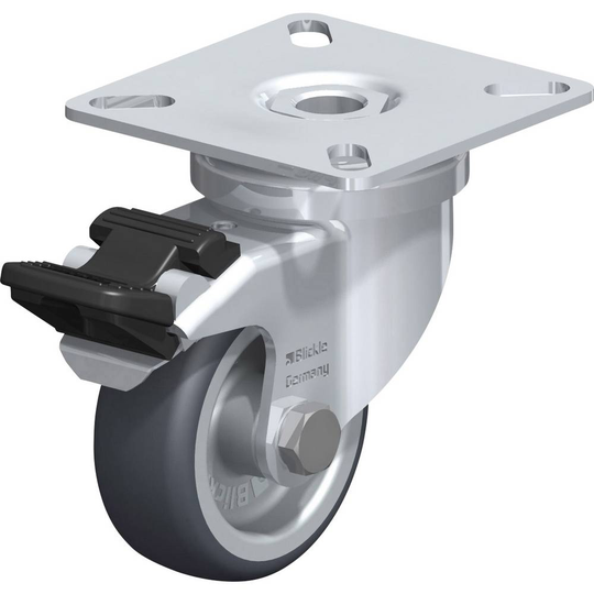 Blickle 346619 Apparat-länkhjul, Ø 50 mm med fixering Utförande Länkhjul med bulthål och stopp-fix-bromsar