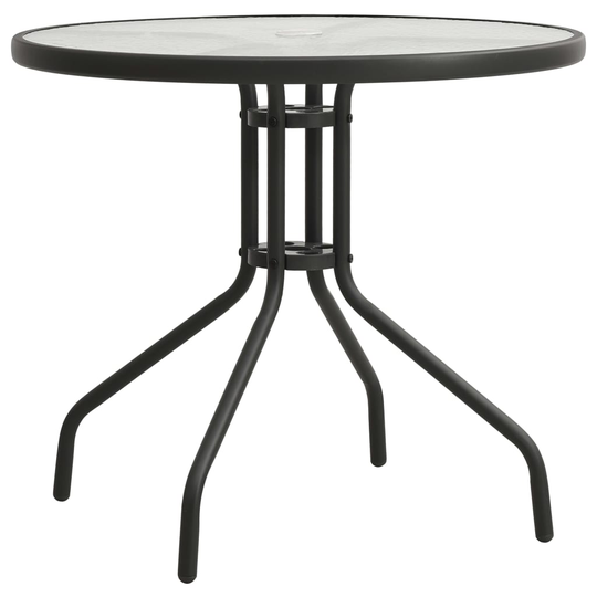 vidaXL Cafébord antracit Ø80x71 cm stål