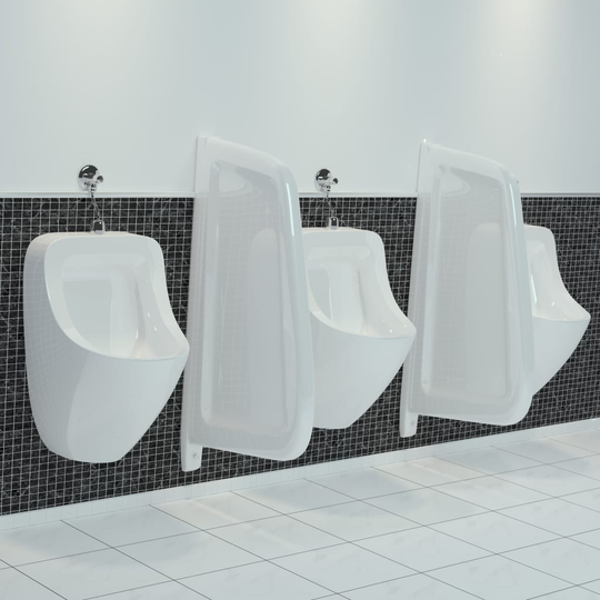 vidaXL Skiljevägg för urinal keramik vit