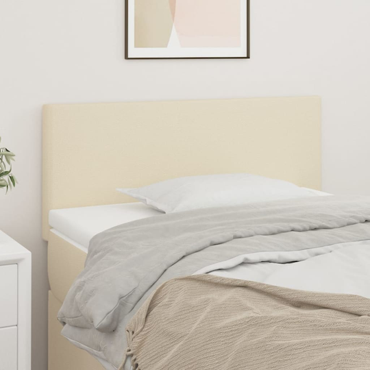 vidaXL Huvudgavel gräddvit 100x5x78/88 cm konstläder