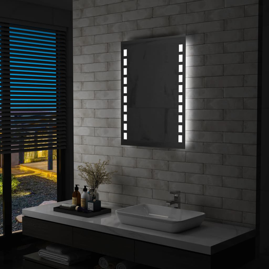 vidaXL Badrumsspegel LED 60x80 cm