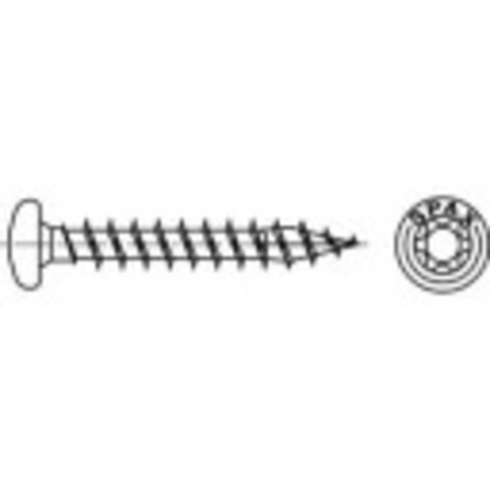 1069598 Halvrunda skruvar 3 mm 20 mm T-profil 88093 Rostfritt stål A2 200 st