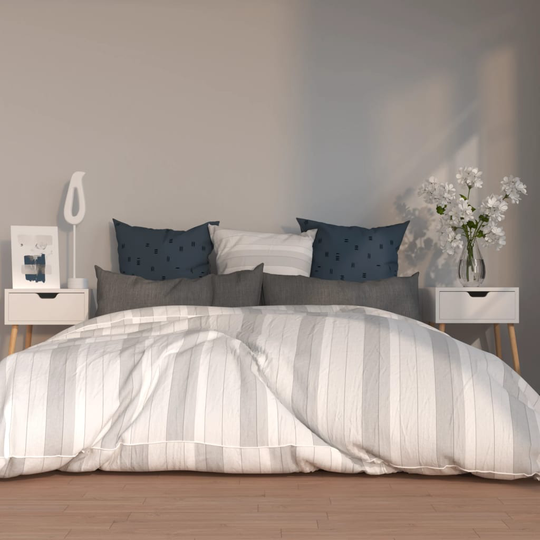 vidaXL Sängbord 2 st vit 40x40x56 cm spånskiva